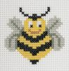Méhecske Keresztszemes Hímzőkészlet Gyerekeknek - Anchor 1st Kit, 10x10 cm