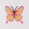 Pillangó Keresztszemes Hímzőkészlet Gyerekeknek - Anchor 1st Kit, 10x10 cm