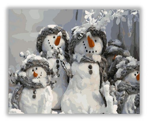 Hóember Család 2- számfestő készlet