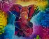 Elefántok színesben - előszínezett számfestő készlet (30x40cm)