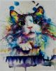 Festékes cica - előszínezett számfestő készlet (50x65cm)
