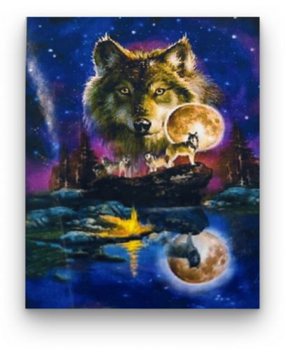 Farkas élet - előszínezett számfestő készlet (50x65cm)