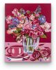Rózsaszín teázás - előszínezett számfestő készlet (50x65cm)