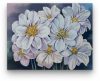 Fehér virágszirmok - előszínezett számfestő készlet (50x65cm)