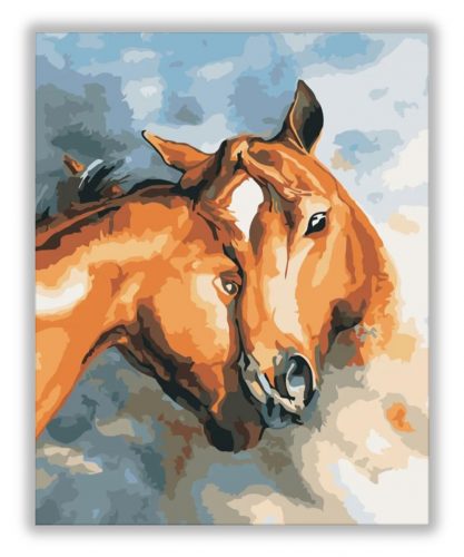 Szerelmes lovak - számfestő készlet