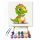 Mosolygó zöld dinó - gyerek számfestő készlet