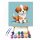 Boldog kiskutya  - gyerek számfestő készlet