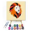 Vörös sörényű oroszlán - gyerek számfestő készlet