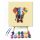 Színes elefánt - gyerek számfestő készlet