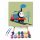 Vidám gőzmozdony - gyerek számfestő készlet