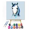 Kék sörényű ló - gyerek számfestő készlet