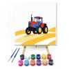 Traktor a mezőn  - gyerek számfestő készlet