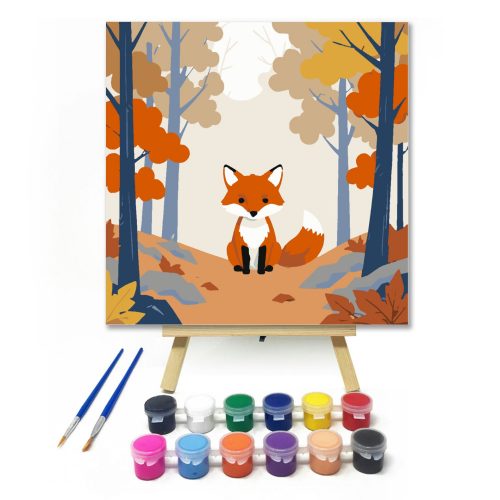 Ravasz róka - gyerek számfestő készlet