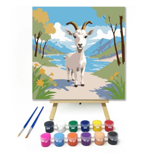 Vidám kecske - gyerek számfestő készlet