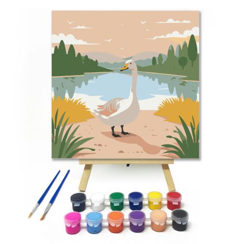 Liba a tóparton - gyerek számfestő készlet