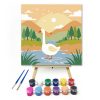Napfényes tavaszi tópart - gyerek számfestő készlet