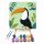 Trópusi tukán - gyerek számfestő készlet