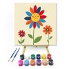 Boldog virágok - gyerek számfestő készlet