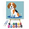 Édes beagle - gyerek számfestő készlet