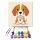 Szíves kutyus - gyerek számfestő készlet