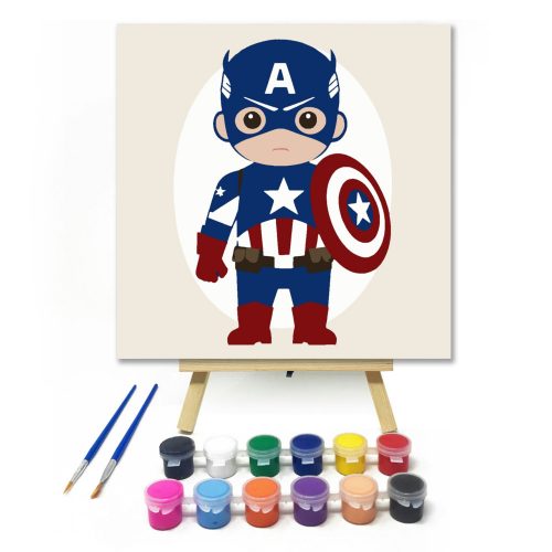 Kis amerikai kapitány - gyerek számfestő készlet
