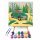 Zöld bogárhátú az erdőben - gyerek számfestő készlet