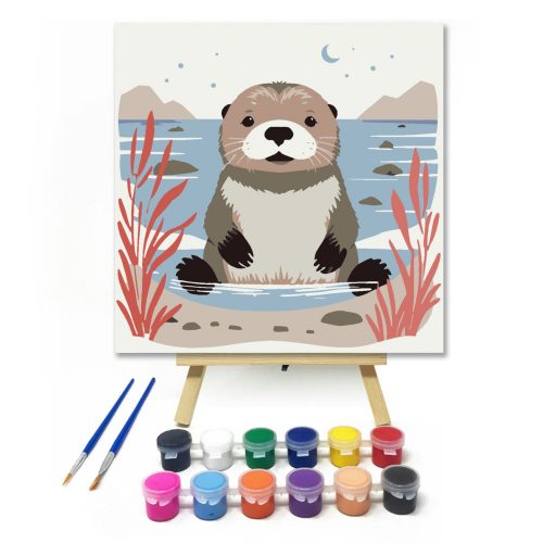 Vízben ülve - gyerek számfestő készlet