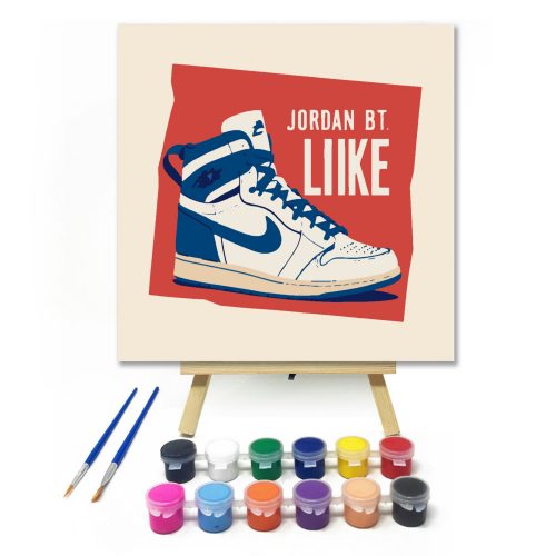 Klasszikus cipő ikon - gyerek számfestő készlet