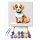 Mozaikos kutyakép - gyerek számfestő készlet
