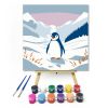 Kedves pingvin - gyerek számfestő készlet