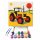 Sárga traktor - gyerek számfestő készlet