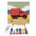 Teherautó az úton - gyerek számfestő készlet