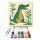Mosolygó krokodil - gyerek számfestő készlet