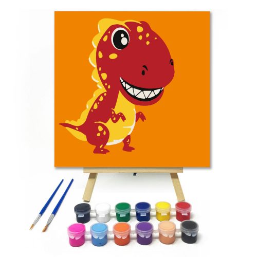 T-Rex - gyerek számfestő készlet