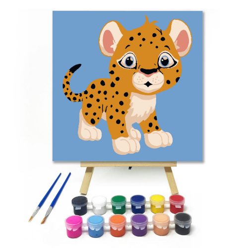Baby tigris - gyerek számfestő készlet
