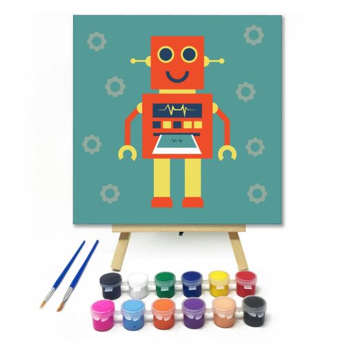 Robot - gyerek számfestő készlet