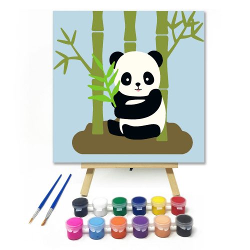 Aranyos Panda - gyerek számfestő készlet