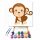 Mosolygó Majom - gyerek számfestő készlet